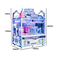 Machine d'arcade insulaire 4 joueurs pour divertissement familial, avec jouets capsule/blind box pour enfants et adultes