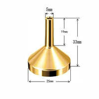 Entonnoir de distribution de parfum en métal argenté, doré ou noir, petit entonnoir pour transférer des huiles essentielles, des liquides, du parfum