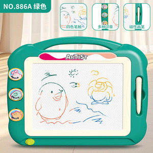 กระดานวาดภาพแม่เหล็กสำหรับศิลปิน รุ่น 886A สีเขียว สำหรับเด็กอายุ 2-6 ปี ของเล่นเสริมพัฒนาการ - Product Image 3