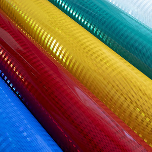 Vinyle réfléchissant prismatique de haute intensité - Matériau réfléchissant économique imprimable pour dé<span class=keywords><strong>coupe</strong></span> au traceur pour les signalisations routières - Product Image 2