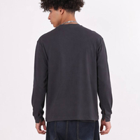 T-shirt à manches longues en coton et élasthanne 260 GSM avec logo personnalisé, vente en gros, fabricant de vêtements de sport avec trous pour les pouces, hauts performants antimicrobiens 5A