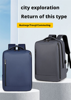 Sac à dos unisexe pour ordinateur portable avec interface de chargement USB Sac de bureau étanche pour ordinateur