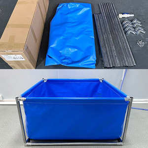 Bassin carré hors sol 10000L pour l'élevage de poissons (silure, tilapia), crevettes et aquaculture en jardin - Product Image 2