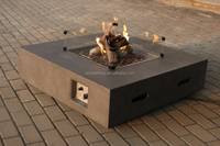 Table de foyer carrée pour l'extérieur MGO Gas Fire Place BTU55000