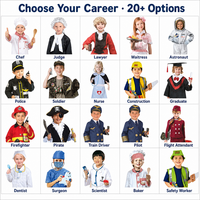 Ensemble de costumes de métiers pour enfants, pompier, chef, médecin, infirmière, jeu de rôle, déguisement, uniforme