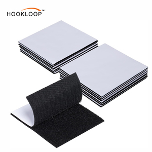 Özelleştirilmiş daire/kare/dikdörtgen naylon ped siyah enjeksiyon yapıştırıcı bağlantı elemanları ile cırt cırt bant arka kanca döngü şerit - Product Image 5