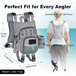 Chaleco Ultraligero para Pesca con Mosca, Impermeable, con Acceso Rápido a la Bolsa de Almacenamiento de Equipo, Transpirable, para Senderismo y Aventuras en Ríos - Product Image 2