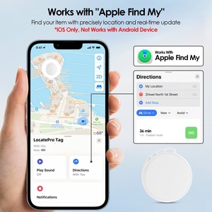 <span class=keywords><strong>Traceur</strong></span> GPS intelligent mini pour animaux de compagnie (chiens/chats) compatible <span class=keywords><strong>Android</strong></span>, localisateur Bluetooth pour collier, accessoires pour clés de voiture et enfants - Product Image 2