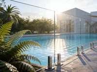 Accessoires de support carrés en acier inoxydable pour verre moderne, pour clôtures de piscine sans cadre et garde-corps de terrasse extérieurs