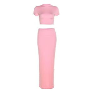 Robes décontractées pour femmes pour le printemps <span class=keywords><strong>et</strong></span> l'été Jupe taille haute enveloppée avec bouton nu Cross-Season Comfort - Product Image 5