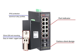 Công tắc PoE công nghiệp được quản lý 16 cổng đầy đủ Gigabit L2 + - Product Image 2