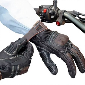Breathable Motorcycle Riding <b>Gloves</b> <b>Mens</b> Genuine <b>Leather</b> Full Finger Motorbike <b>Gloves</b> Strong Grip Anti Slip Lightweight - Product Image 3