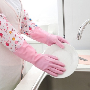 Multi-purpose reusable fancy long Silicone dishwasher household rubber gloves - Product Image 1
