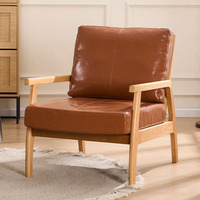 Canapé-lit moderne inclinable et convertible le plus vendu, fauteuil simple pliable en cuir PU avec pieds en bois massif pour appartement et chambre