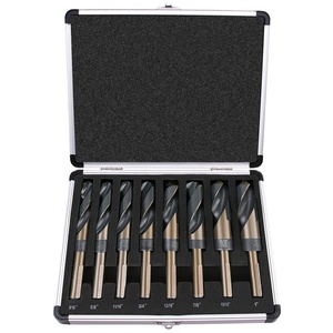 Mũi khoan lớn 8 Mảnh HSS đặt <span class=keywords><strong>1</strong></span>/<span class=keywords><strong>2</strong></span> inch Giảm chân bạc deming cao cấp thép tốc độ cao Xoắn nhôm bền - Product Image 2