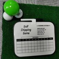 Tableau de scores de golf portable en plastique double face effaçable à sec, réutilisable pour 9 tours, idéal pour les tournois et l'entraînement