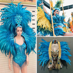 Pampille en plumes de coq pour coiffe vintage, accessoire de danse <span class=keywords><strong>Samba</strong></span> et de bricolage, robe de soirée, concours de beauté - Product Image 1