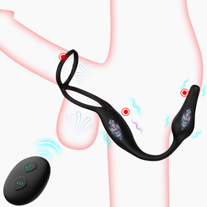 Vente en gros Vibromasseur jeu de sexe pour couple Télécommande Stimulateur de clitoris Anneau d'érection pour bite Jouets sexuels pour adultes - Product Image 1