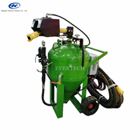 Sableuse mobile sans poussière WET avec nettoyeur haute pression et pistolet de sablage moteur et conteneur