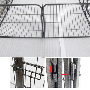 Venta al por mayor de fábrica Corralito de alta resistencia Tubo cuadrado grueso Alambre Valla plegable para mascotas Venta caliente Cercas para gatos Perrera Ejercicio playPens - Product Image 3
