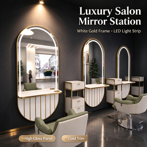 LED Hair Salon <b>Mirror</b> <b>Makeup</b> Hairdressing Beauty Salon <b>Mirror</b> with <b>Light</b> <b>for</b> Barbershop Wholesale - Product Image 3
