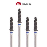 SHUANGJIA foret à ongles en carbure de tungstène 3/32 4mm mèches propres à cuticules coupe-manucure et Kit de perceuse outils de manucure essentiels