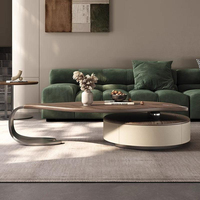 Table basse irrégulière créative en forme de feuille, style rustique moderne et minimaliste, pour petit appartement, vente en gros