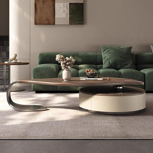 Mesa de Centro Moderna de Madera Sólida para Sala de Estar, Duradera y Fácil de Limpiar, Muebles para el Hogar - Product Image 3