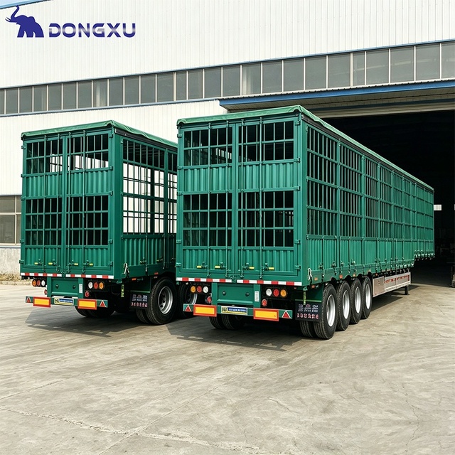Factory Custom 3 Tier Aluminum Livestock Trailer, Electric Lifting Platform Poultry Live Bird Chicken Pig Carrier Semi Trailer