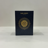 Boîte cadeau rigide personnalisée avec des dossiers de luxe dorés, emballage de parfum avec gaufrage, laminage mat, doublure en éponge