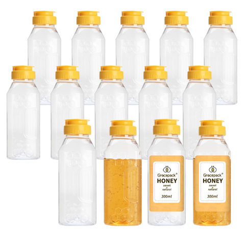 Free Sample Squeeze Lotion Syrup Plastic Honey Pet Bottle Wedding Favor 300Ml