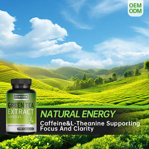 Cápsulas de extracto de té verde orgánico Suplemento natural Cápsulas para retrasar el envejecimiento y perder peso - Product Image 3