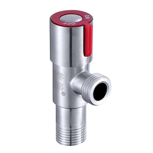Robinet d'angle en acier inoxydable Mubin, 4 points universels pour robinets, toilettes, chauffe-eau, installation filetée - Product Image 1
