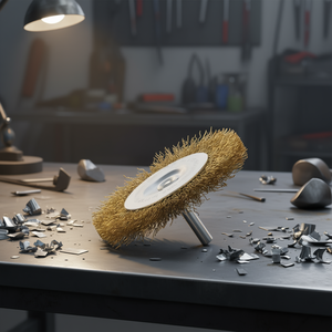 Brosse à disque industrielle TTAKE 100x15mm en acier inoxydable avec tige pour le polissage des métaux - Product Image 3