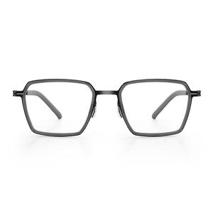 Montures de lunettes rectangulaires pleine monture Linde 2715 pour hommes, légères, en titane pur, pour verres correcteurs, fabriquées à Danyang - Product Image 1