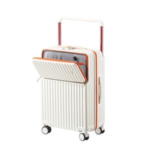 Valise semi-rigide unisexe 20 pouces à ouverture frontale avec poignée large, en ABS+PC, étanche, avec roues universelles - Modèle 2025 - Product Image 5