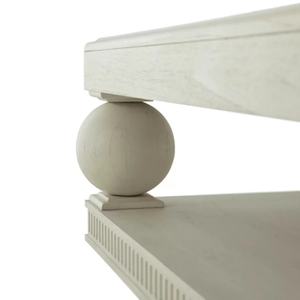 Granger Coffee <b>Table</b> <b>Square</b> coffee <b>table</b> with fluted detail in cerused oak with white carrara marble The Bronte Coffee <b>Table</b> - Product Image 5