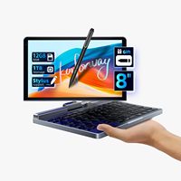 Mini Laptop 2 en 1 de 8 Pulgadas con Pantalla Táctil, Portátil, Ligera, Computadora de Bolsillo Pequeña, Procesador Intel de 12.ª Generación N100, 12 GB de Wi-Fi, Windows
