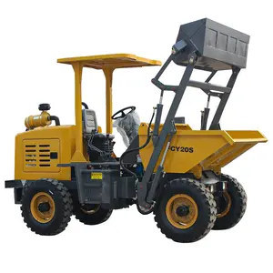 Diskon besar Cina 2000kg 2ton fcy-20s mini dumper diesel 4x4 pemuat hidrolik truk sampah kecil