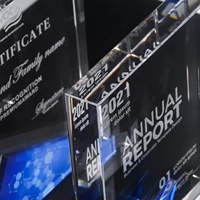 Plaque personnalisée avec logo, étoile bleue en cristal, trophée en verre K9, souvenir laser pour bureau, récompenses, certificat d'entreprise