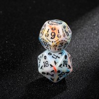Jeu de dés polyédriques squelette gothique 7 pièces, dés en os de Nécromant pour jeux de rôle sur table à thème horrifique et accessoire de jeu de rôle