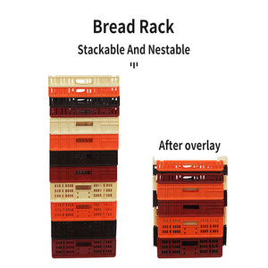 Conteneurs en plastique PE écologiques et recyclables 545*475*80, caisses à pain empilables et emboîtables pour boulangerie et boulangerie-pâtisserie - Product Image 4