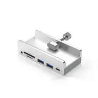 Hub Tipe-C 5-in-1 & Dock USB-C dengan Adaptor Multi-Fungsi USB 3.0 untuk Ponsel, PC, dan Mac