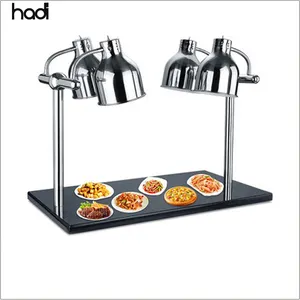 HADI restaurant equipment restaurant kitchen commercial food heater light 4 tanks table top catering food warmer lamp station