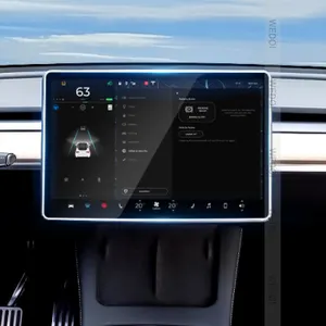 Per Tesla modello 3 Y 2023 accessori auto kit di navigazione schermo di navigazione in vetro temperato pellicola protettiva antigraffio interno
