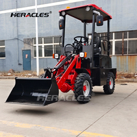 HERACLES Prix de gros Chine Mini-chargeuse sur pneus 4x4 à essence avec capacité de charge de 400 kg, PLC et boîte de vitesses pour le déneigement
