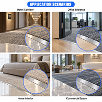 Profil de transition en aluminium pour tapis d'hôtel, bande de jonction en H, profil décoratif en métal pour bordure de tapis et parquet