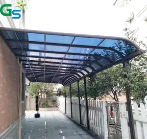 Guansu Hot Selling Porch Deck Aluminum Canopies Canopy Awning Outdoor Sunshade Blue Plastic Sheet Panel