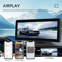 Podofo 8.1 ''Portable sans fil Carplay écran Android Auto Airplay autoradio stéréo 2.5K vidéo Dash Cam avant réglable caméra