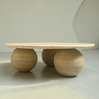 Table basse ronde de luxe en marbre, design moderne, sculptée, pour salon d'hôtel, fabrication chinoise